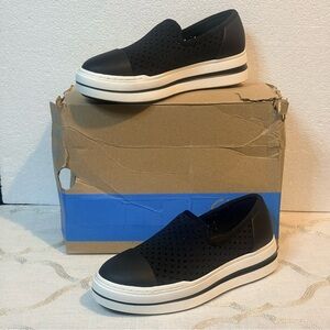 Clarks Cloudsteppers Audreigh Star Loafers Black Comfort Slip On Size 5M